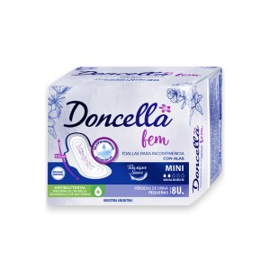 DONCELLA TOALLA INCONTINENCIA MINI C/ALA x 8u